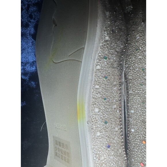 Women's Rhinestone Bow Knot Point Toe Loafers Flat Wedding Shoes Size 11 - Picture 5 of 5